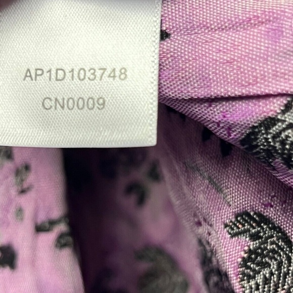 Adrianna Papell Dress Black Pink Floral Ruched‎ Embroidered Cocktail Shimmer 6 - Picture 12 of 14